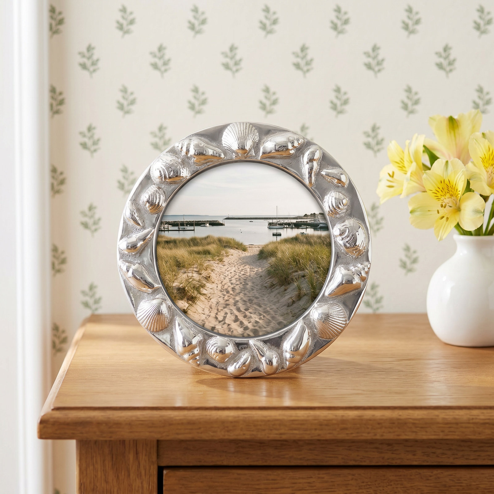 Seaside Silver Metal Picture Frame