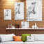 Kangourou noir et blanc - reproduction sur toile-29495775