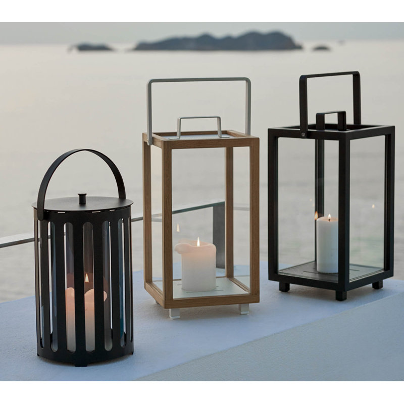 Lighttube Aluminum Floor Lantern, 16.6" H x 8.7" W x 8.7" D