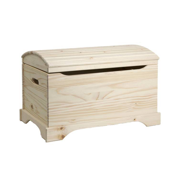 Solid wood unfinished store toy box