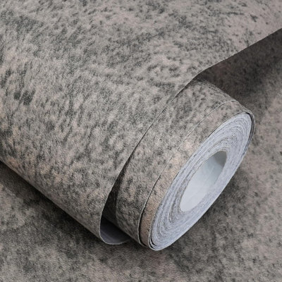 WADILE 3D Matte Textured Concrete Wallpaper, Self-Adhesive & Removable, Waterproof & Oil-Proof, Easy Application, Versatile Use For Modern Spaces
