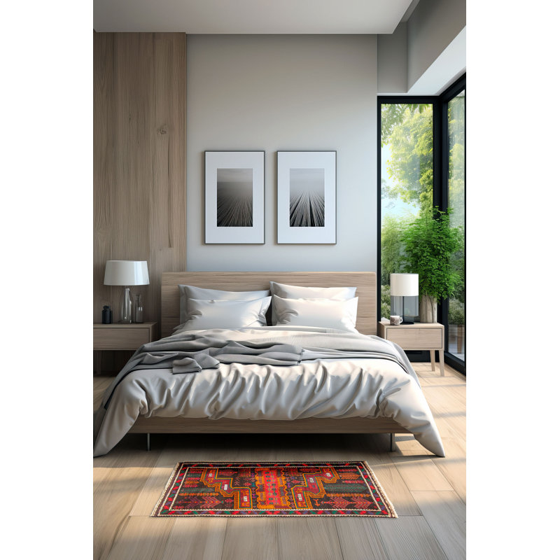 Tapis gris Teimani 2 pi 6 po x 3 pi 11 po