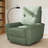 270° Power Swivel Rocker Recliner Chair w/ Phone Holder, Electric Glider Reclining Sofa with USB Ports, Power Swivel Glider, Rocking Chair Nursery Recliners for Living Room Bedroom(Dark Green)-1275570829