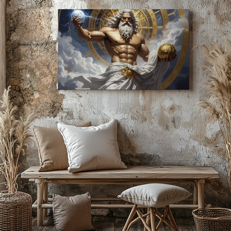 Toile Zeus Of Time, H 9 po x l 12 po