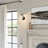 Clear and Glass Shade Modern Armed Sconce Wall Sconces-1487505496