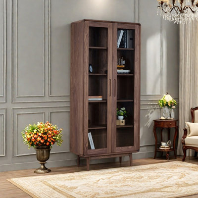 High quality black walnut bookcase