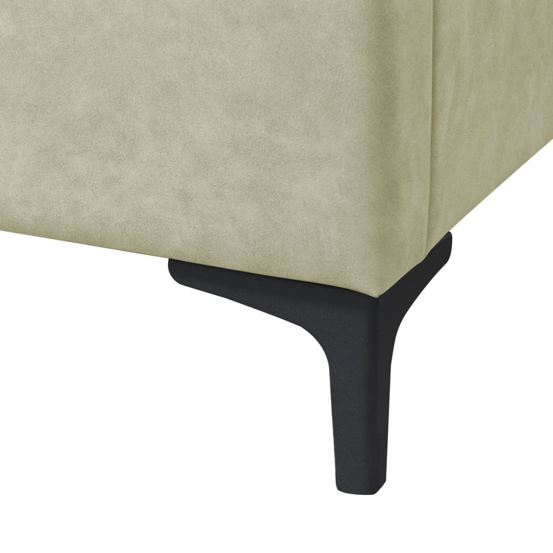 Upholstered King Bed, Tan