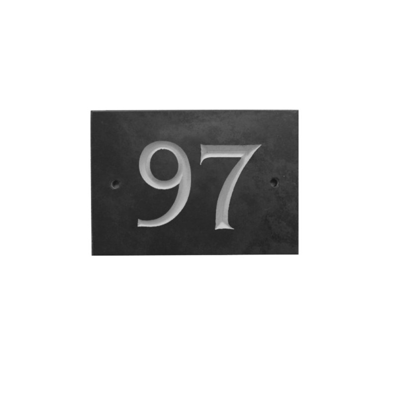 Odacia 10cm H Stone House Number, 97, Black