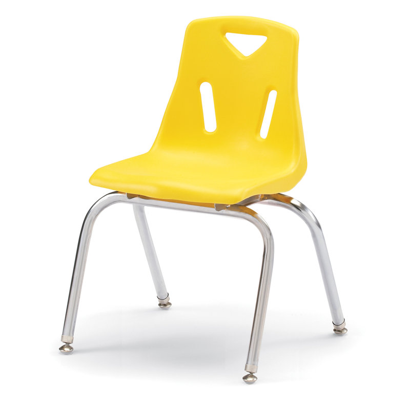 Chaise empilable Berries®, Plaqué chrome, Jaune, 14 po