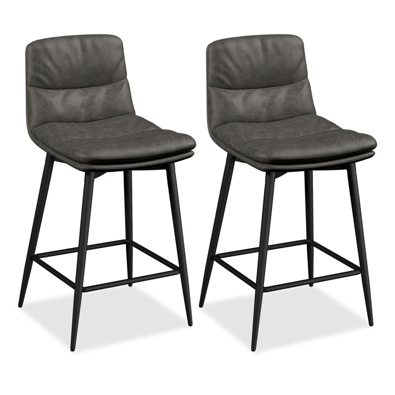 Malakeh 27.2” counter stool, Noir, noir, noir, noir