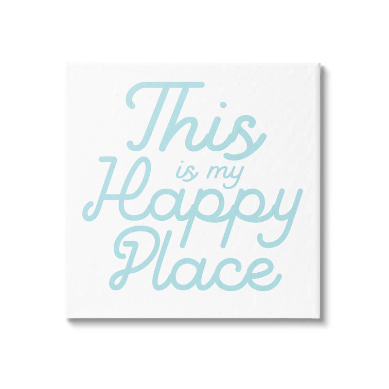 «Blue Happy Place», impression sur toile tendue, H 17 po x l 17 po x P 1,5 po