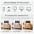 Leathia Sideboard Storage with Solid Wood Leg, Kitchen Cabinets With Sliding Tambour Door-1601559356