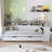 Wooden Daybed With Storage Shelves, Multi-Functional Bed With Twin Size Trundle Bed And  Study Desk-2036807037-2036807036