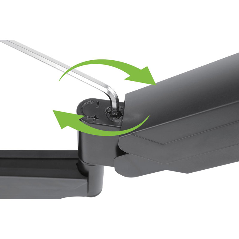 Atlantic Black Steel Full-Motion Spring Arm TV Wall Mount