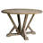 45.7-inch Rubberwood Antique-finish Round Dining Table With Brushed Steel Accents, Seats 4