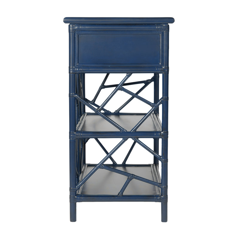 End Table with Storage, Navy