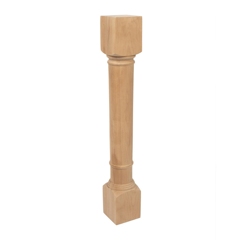 Pieds pour îlot de colonne Behre, Cerisier, H 35,25 po x l 5 po x P 5 po