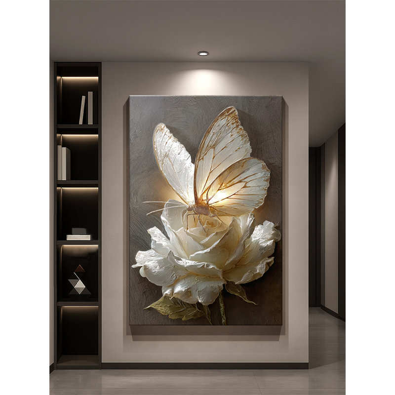 Décoration murale moderne de luxe en grès papillon, H 70,87 po x l 47,24 po x P 1,18 po