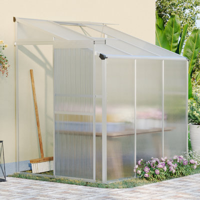 Analiesa 6 Ft W x 4 Ft D Lean-To Greenhouse