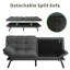 Canapé-lit futon avec mousse et accoudoirs amovibles - 2 à 4 places-171128151