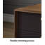 Table de chevet en noyer de style minimaliste avec tiroirs en cuir pour chambre