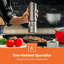 GEEPAS Electric Salt & Pepper Mill – Battery-Powered, One-Handed Operation, LED Light - Adjustable Coarseness, Automatic Motorized Grinder for Salt, Pepper, and More – Fine or Coarse Grinding Options