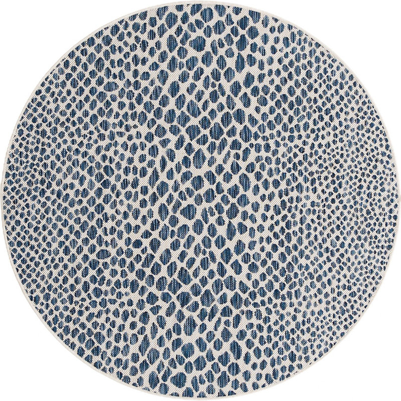 Outdoor Destiny Area Rug Navy Color, Runner 2' x 8'