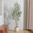 72" Faux Olive Tree in White Planter, Lifelike Fake Olive Plant for Indoor and Outdoor Decor-107834265