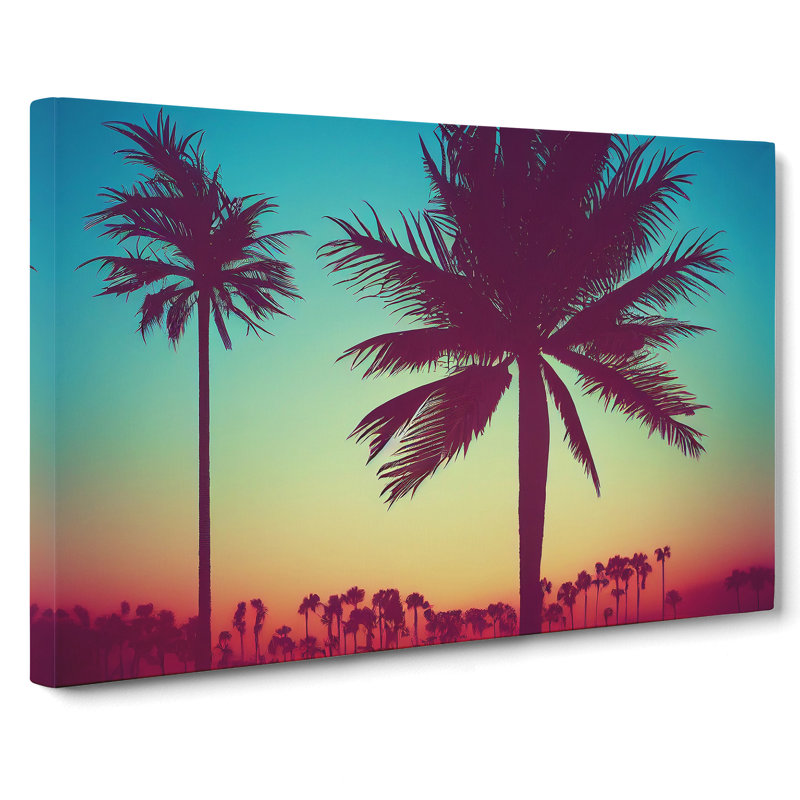 Victorious Palm Trees - Wrapped Canvas, 40cm H x 60cm W x 3cm D