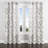 Oriental Room Darkening Curtains - Grey Wabi Leaves Grommet Curtain - 1 Panel-1137342762-1137342760