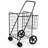 40'' H x 24'' W Folding Shopping Cart with Dual Storage Baskets and Swiveling Wheels-57245144