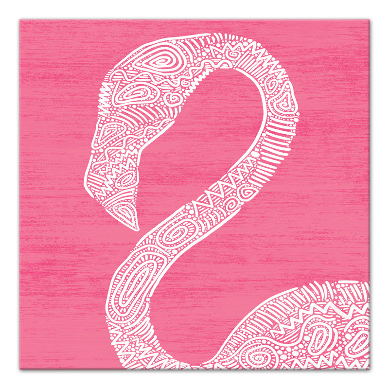 " Pink Flamingo ", 36" H x 36" W