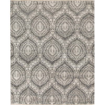 Tapis gris de haute qualité noué à la main
