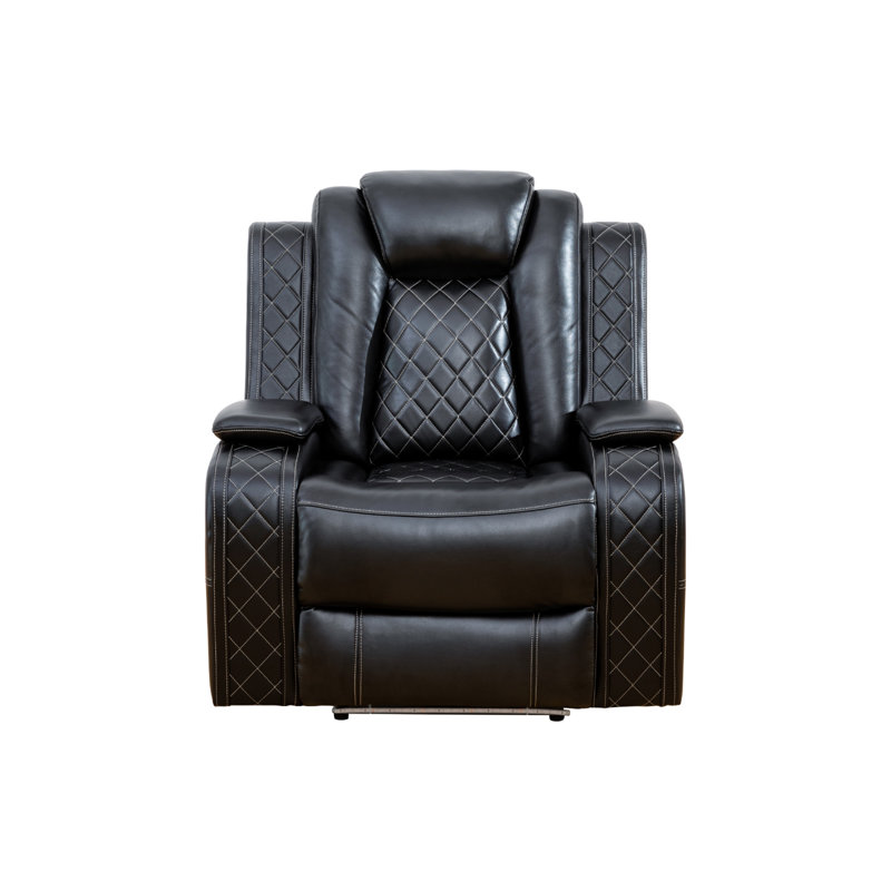 Ensemble de salon inclinable en similicuir 3 pièces Cutino