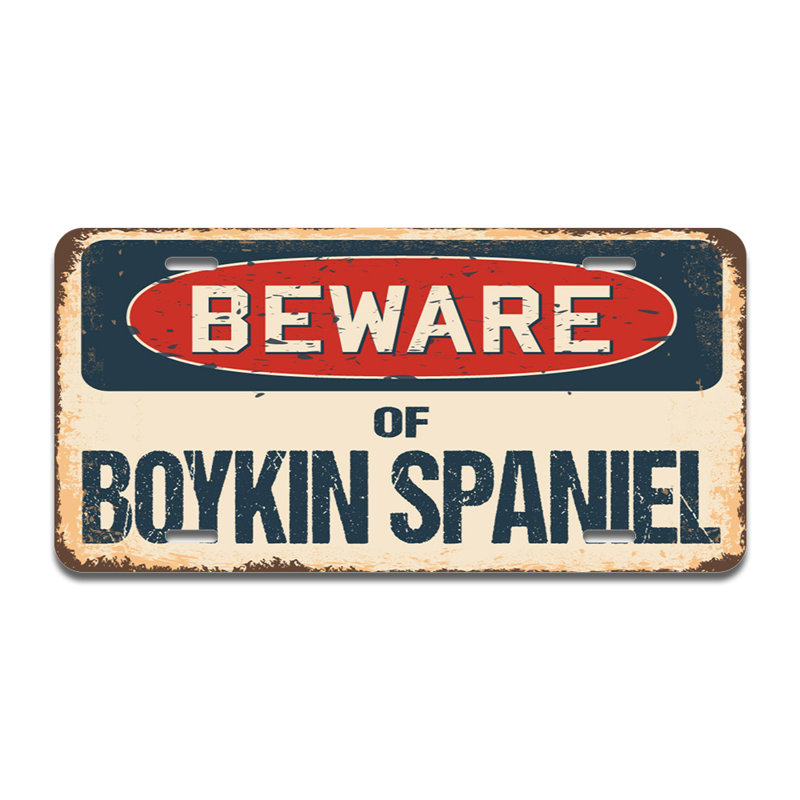 Cadre en aluminium «Beware of Boykin Spaniel»