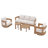 Frances Eucalyptus 5 Piece Seating Group-815090332
