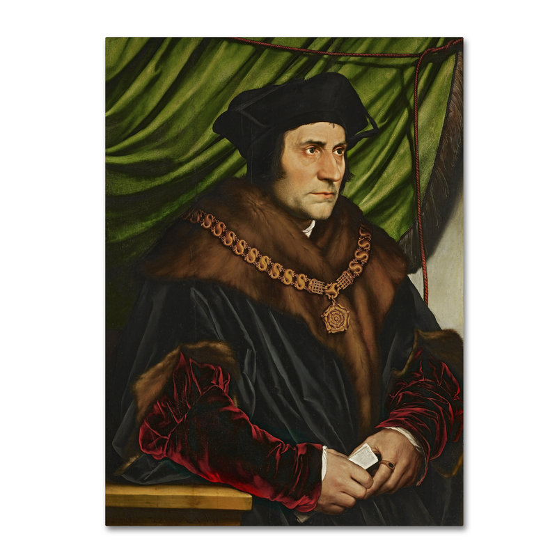 « sir thomas more », reproduction sur toile tendue, H 19 po x l 14 po