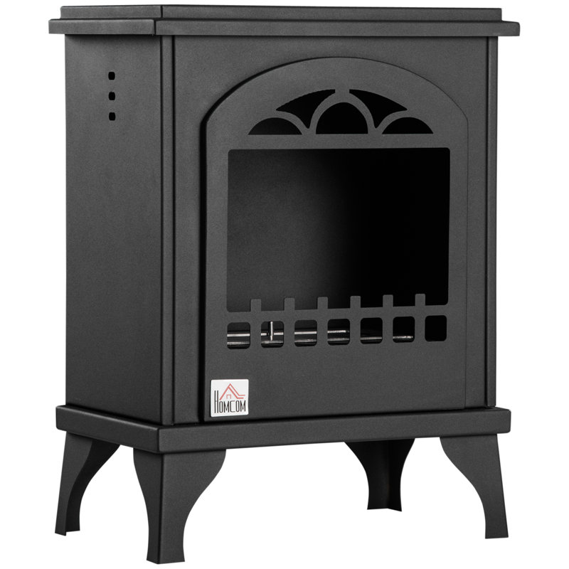 HOMCOM 41cm W Satin Black Ethanol Fire