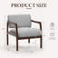 Upholstered Linen Blend Accent Chair-2008968006