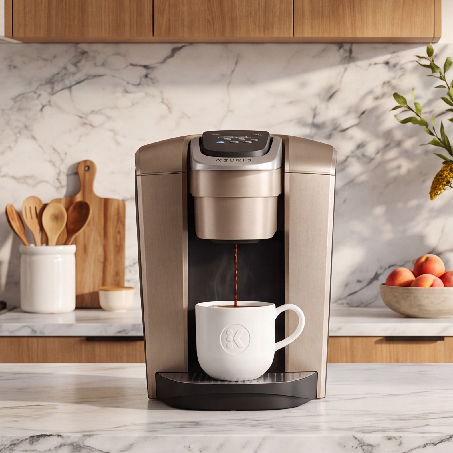 Keurig K-Elite Single-Serve Pod Coffee Maker, Brushed Gold