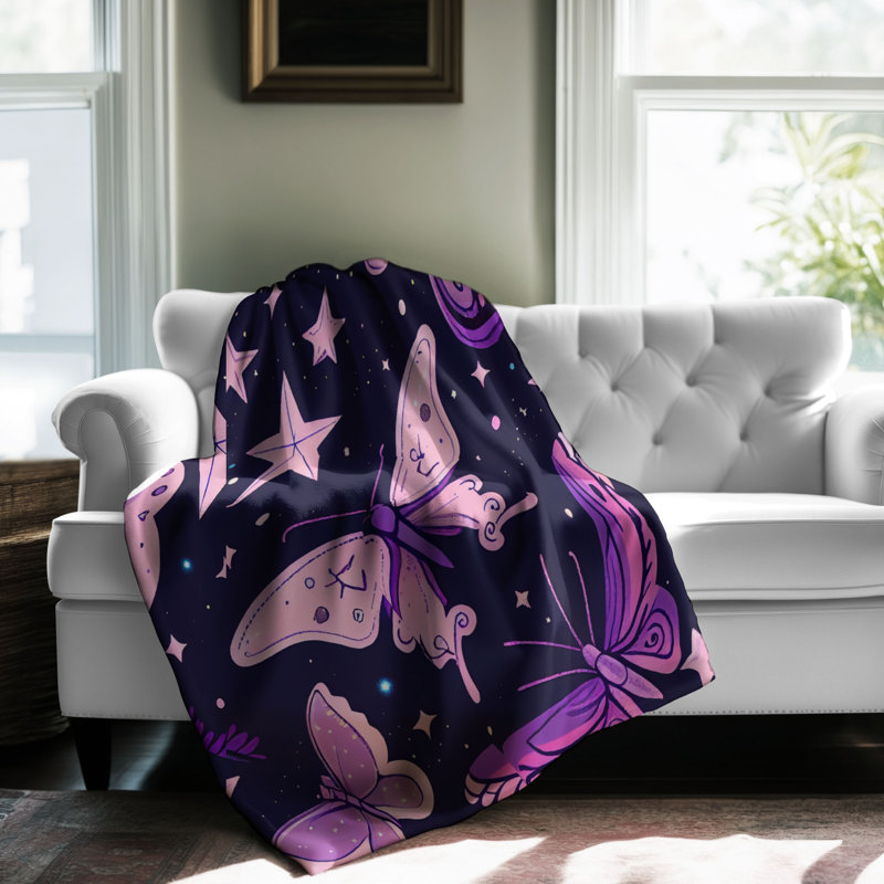 Jeté Mystic Violet - 1 pièce Sherpa B Premium, L 60 po x L 80 po