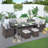 Wicker 8 - Person Patio Conversation Sets with Cushions