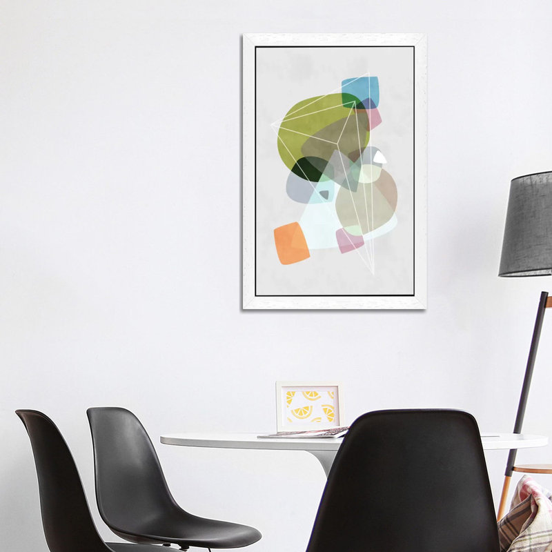 Graphic CXIX by Mareike Böhmer - Print on Canvas, 66.04 cm H x 45.72 cm W, White Floater Framed
