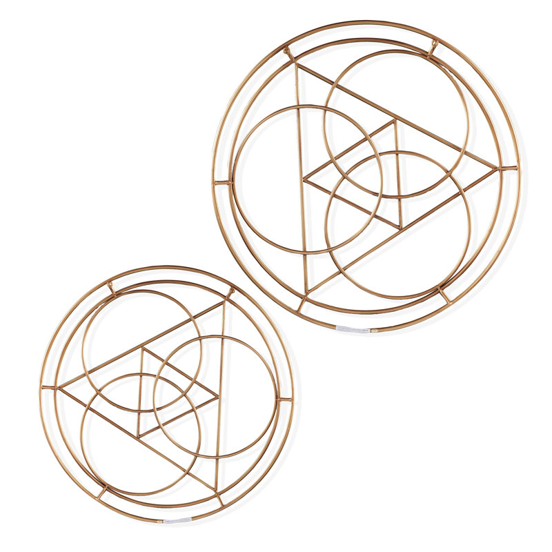 Abstract Wall Decor on Metal, Bronze