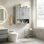 Armoire de salle de bain murale, armoire murale multifonctionnelle avec tablettes réglables, armoire à pharmacie pour la salle de lavage et la cuisine et le salon-1056726624
