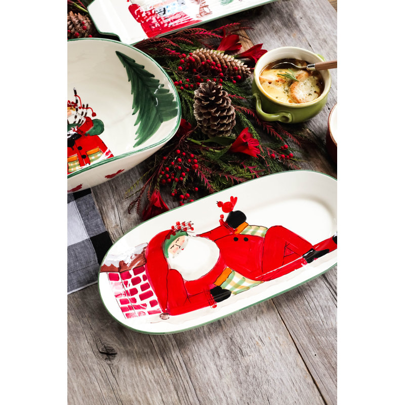Old St. Nick Earthenware Platter