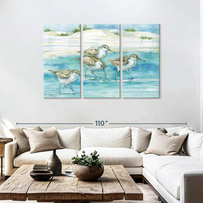 Brampt Sandy Sandpipers I, 48" H x 74" W