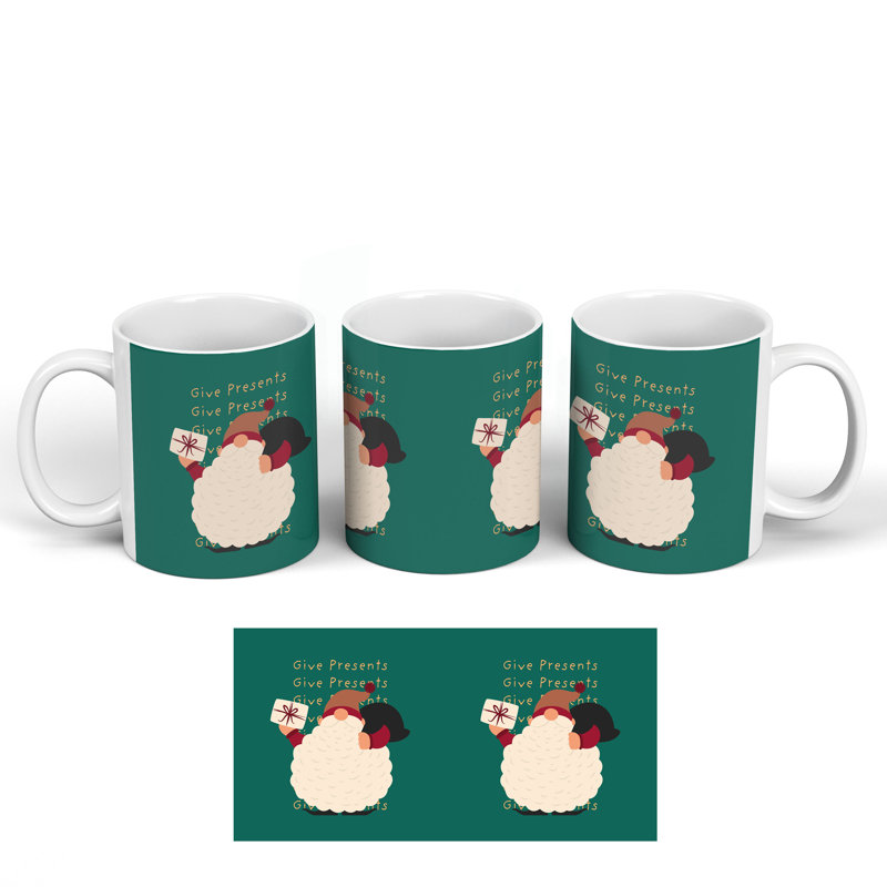 Festive Gonk With Presents Ceramic Classic Mug