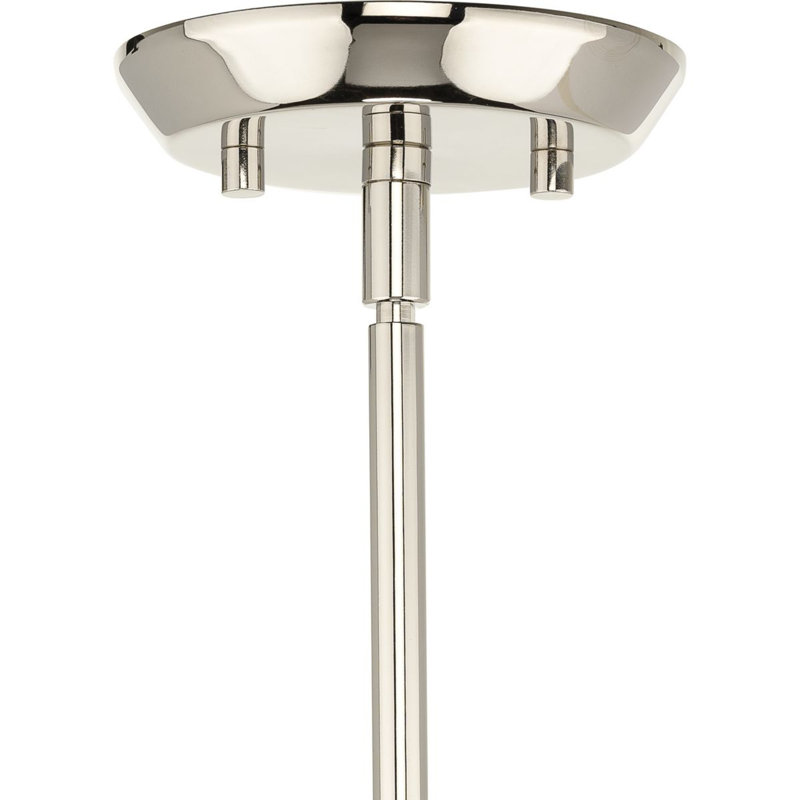 Luminaire suspendu cylindrique à 1 lumière Rozenn, Nickel poli, H 18,87 po x l 10,5 po x P 10,5 po