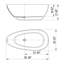 59 inch small size artificial stone solid surface freestanding bathroom bathtub